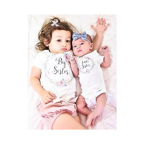 Children clothes summer Baby Kids Girl Little Big Sister Match Clothes Jumpsuit Romper Outfits T Shirt Family Matching Outfits