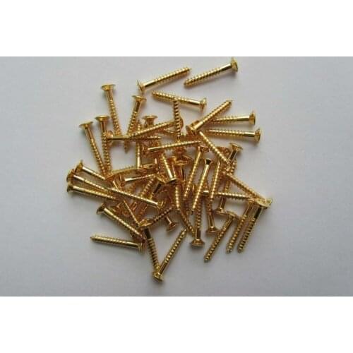 Pack of 50 Gold Humbucker Pickup Ring Screws LP Pickup Frame Surround Screws