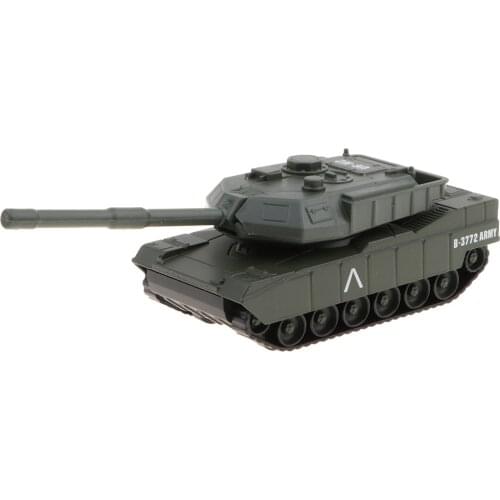 Diecast Pull Back Vehicle Kids Toy - 1/43 M1A2 Main Battle Tank Model Kit