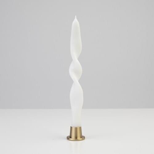 LUKREA Decorative White Candlesticks