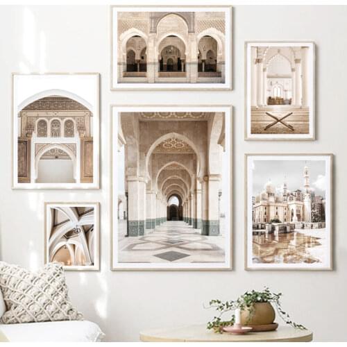 Morocco Door Muslim Islam Flowers Modern Wall Art Canvas Painting Nordic Posters And Prints Wall Pictures For Living Room Decor