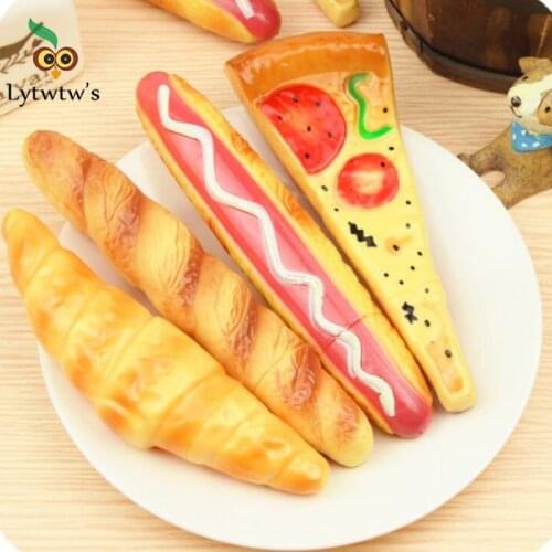 1 Piece Lytwtws Cute Kawaii Pizza Hot Dog Bread Stationery Creative Ballpoint Pen Office School Supply novelty funny lovely