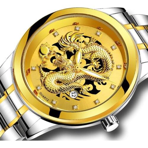 Mnycxen Mens Gold Watch