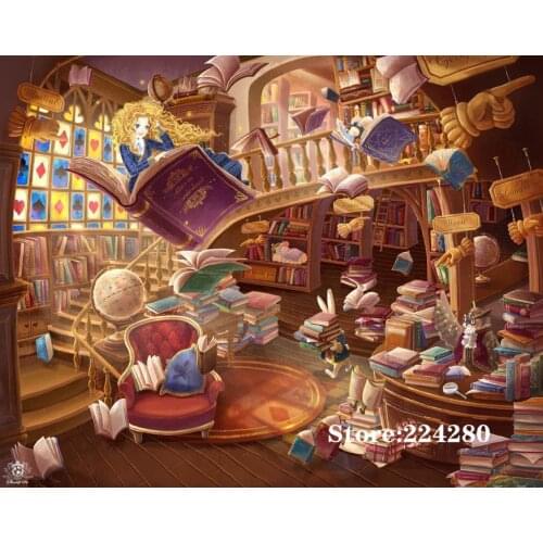 Magic library Needlework sets Cross stitch 14CT Unprinted Embroidery kits Arts Cross-Stitching,DIY Handmade Home Decor