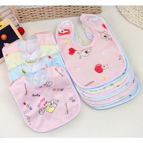 3pc/lot Baby Bibs Girl Boy Feeding Bibs Waterproof Apron Cartoon Towel Kids Toddler Dinner Baberos Bandanas Burp Cloths