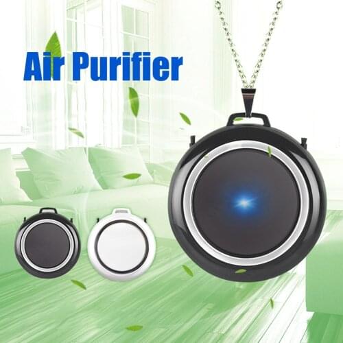 Air Purifier Wearable Necklace Mini Portable Air Cleaner Negative Ion Generator Low Noise Air Freshener USB Charge for Adult Kid