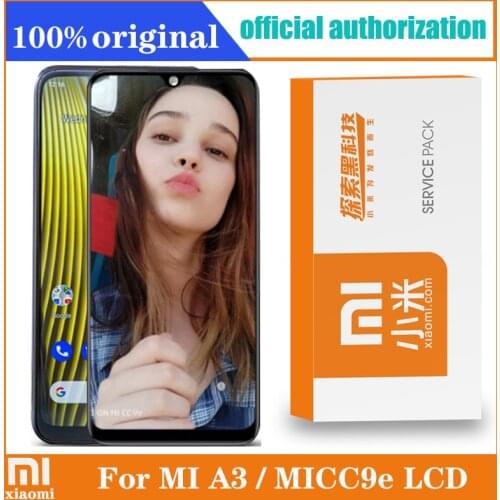 Original 6.088" Super Amoled LCD Replacement with Frame for XiaoMi Mi A3 Screen CC9e Display Touch Digitizer Repair parts