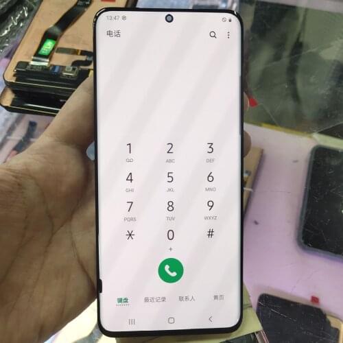 Mid dead pixel Original Used LCD For Samsung Galaxy S20 G980 G980F S20 plus G985 LCD Display Touch Screen Digitizer