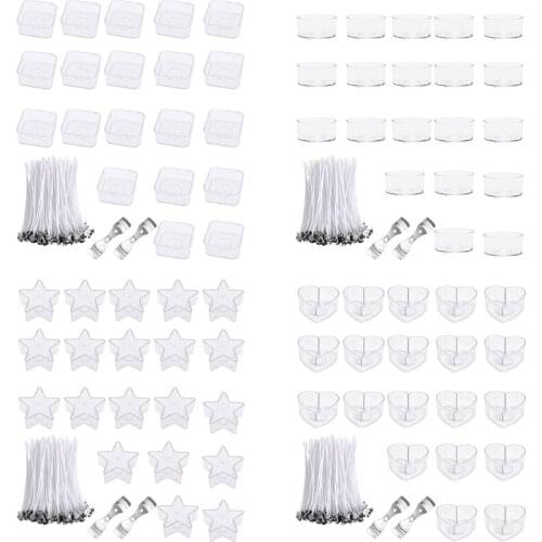 Plastic Clear Tea Light Candle Cup Holders Heat-Resistant Plastic Votive Containers Heart Square Star Round Butterfly Sh