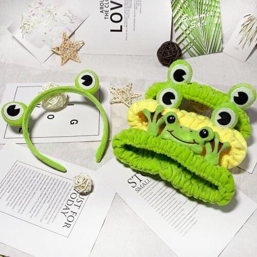 Fun Frog Multi-Color Makeup Head Bandwidth Edge Tighten Headband Cute Cartoon Girl Headband Accessories Headband Gift Friends