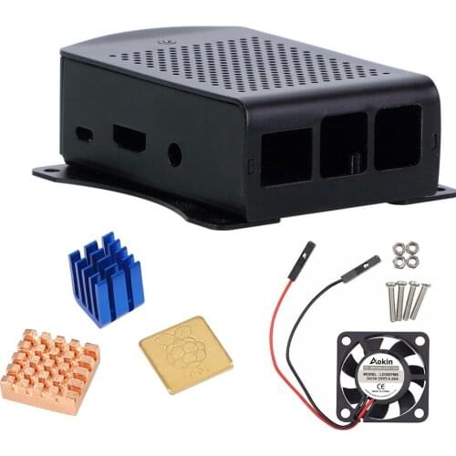 Raspberry Pi 3 Model B+ Aluminum Case Metal Enclosure Green Box Shell Compatible with RPI 3 Model B+ RPI 3