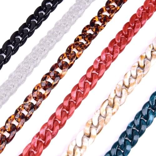 1PC Fish Bone 60/120cm Acrylic Resin Chain Bag Strap Handbag Plastic Strap Fashion Colorful Women Bag Accessories Shoulder Strap