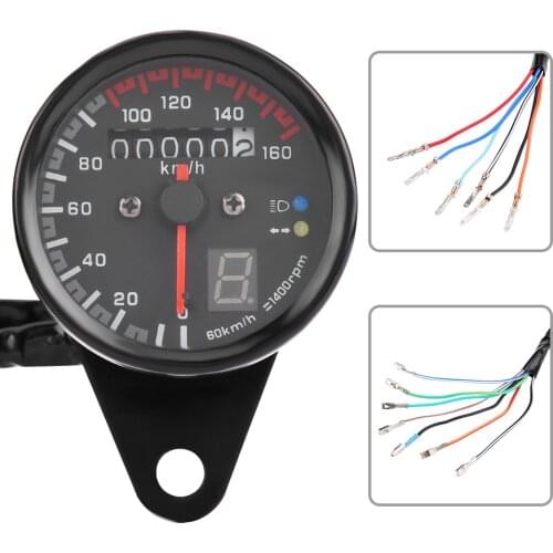 Universal Motorcycle Digital Odometer Speedometer Tachometer Gauge with LED Indicator