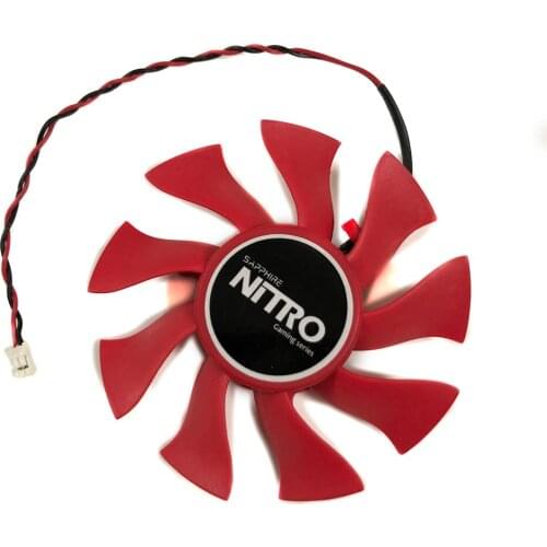 Graphics Card Cooling Fan VGA Cooler FD8015U12S 75mm 12V 2Wire 2Pin For Sapphire HD4860 HD4890 HD5770 HD5870 HD6770 HD6790