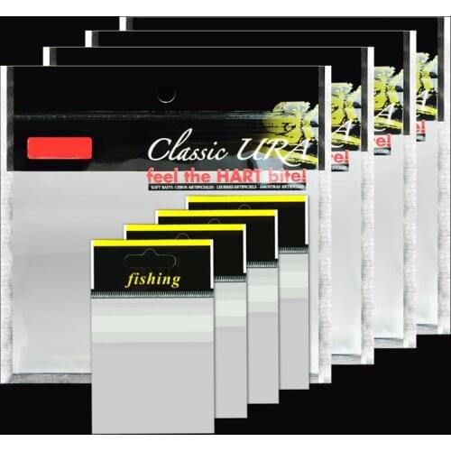 100pcs Fishing Lures Bag Ziplock 14.5*14CM Self Seal Zipper Plastic Retail Packing Poly Bag Ziplock Zip Lock Bag Fishing Package