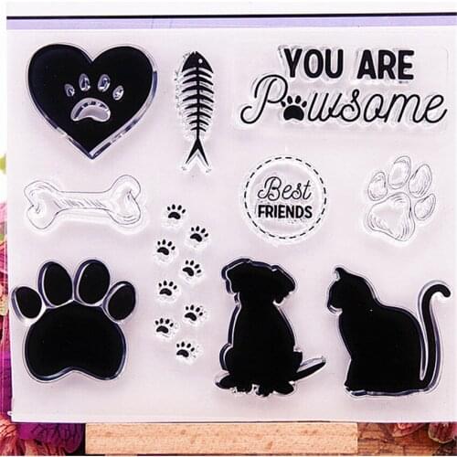 12x10.5cm Cat lovers Transparent Clear Stamps Silicone Seals Roller Stamp DIY scrapbooking photo album/Card Making Easter