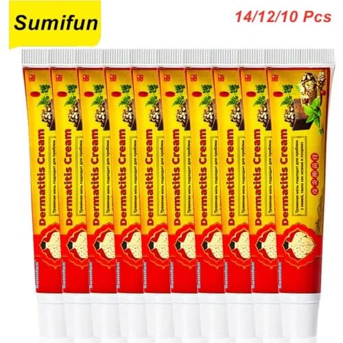 14/12/10 Pcs Dermatitis Oinment Psoriasis Eczematoid Eczema Ointment Skin Chinese Herbal Cream Skin Treatment Anti-itching Cream