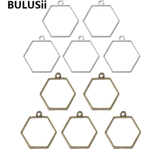 5Pcs Hollow Frame Open Back Bezel Pendant UV Resin Pressed Flower Jewelry Making