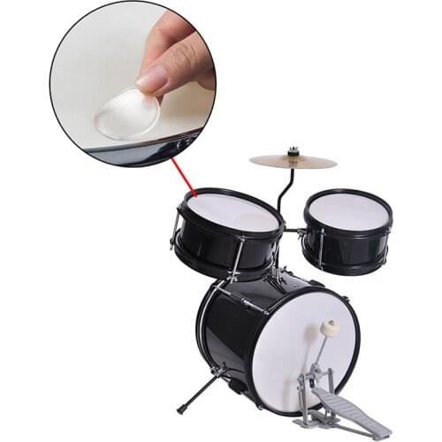 6pcs/set Silicon Gel Snare Drum Mute Pads Transparent Drum Damper Mufflers Percussion Instrument Accessories