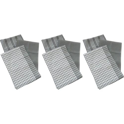 9 Pieces / Set of Kitchen Towels Classic Cotton Tea Towel Dish Cloth Absorbent Hair Machine Tableware Home