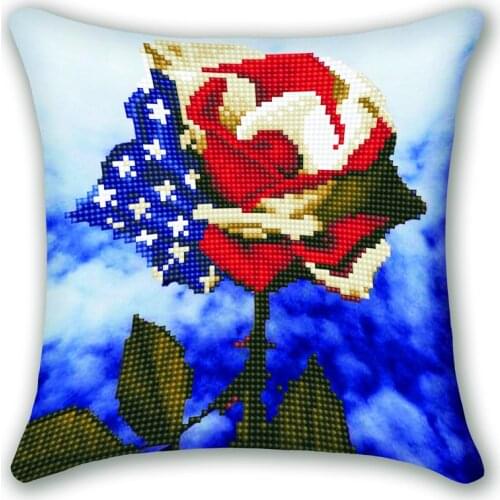 Diamond Paintings Icecream Flowers Mosaic Art Landscape Kit Embroidery Cushion Cover Replacement Pillow Case Hand Art Home Decor