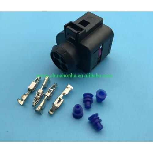 Free shipping 2/5/10 pcs 4-pin 2.8mm car headlight plug fog light connector with wire or without 4B0973732 42128400