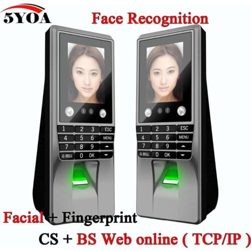 Biometric Facial Face Recognition Fingerprint Password Key Access Control Device Attendance Machine Door Lock System Electronic