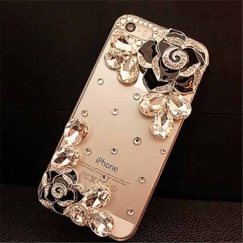 Case For Huawei Honor 8 9 10 20 Lite V10 V20 7X 8X Nova 2 3 4 5 Luxury Bling Rhinestone diamond Flower Soft Back cover
