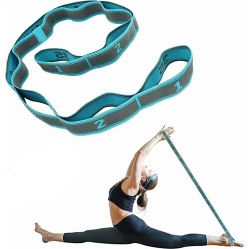 Yoga Elastic Band Resistance Band Fitness Equipment 9 Ring Stretching Aid Multifunction Gym Equipment Home Exercise Portable