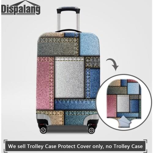 Dispalang Elastic Luggage Protective Cover S M L XL Denim Pirnt Travel Accessories Travel Case For Suitcase Cover For Traveling