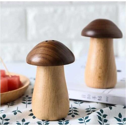 Mushroom Teethpick Holder Postal Toothpick Case Solid Wood Crafts Table Decor Toothpick-box