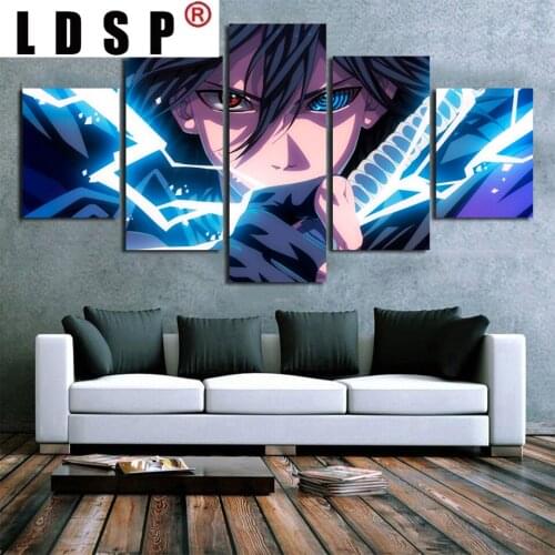 LDSP Canvas Painting Pictures 5 Pieces Japan Anime Ninja Sasuke Wall Art Prints Home Modular Poster For Living Room Home Decor