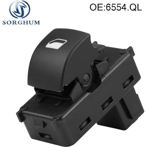 Front Electric Power Window Switch Button 6554.QL For Citroen C4 Peugeot 207