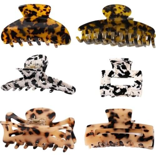 Korean Version of Acetate Hair Accessories Girls Temperament Hairpin Simple Geometric Top Clip Plate Hairs Large Clip Hair Clip