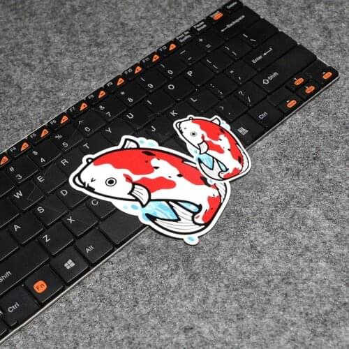 LuLuSticker #181 Japanese Lucky Koi Cyprinus Carpio Fish Car Reflective Stickers Waterproof Motorcycle Helmet Safety Stickers