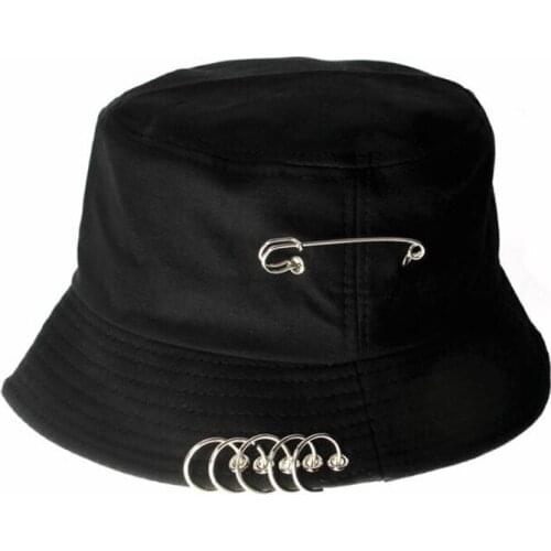 Brooch Ring Harajuku Bucket Hat Men Women Unisex K Pop Bob Outdoor Beach Sun Hat Fashion Panama Stylish Fishing Fisherman Cap