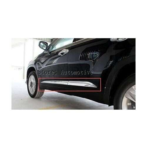4pcs ABS Chrome Body Side Door Moldings Trim Cover For Toyota Highlander 2014 2015 2016 2017