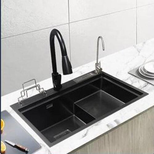 Single Sink Basin 304 Stainless Steel Sink Level Stepped Vegetable Washing Sink Single Sink