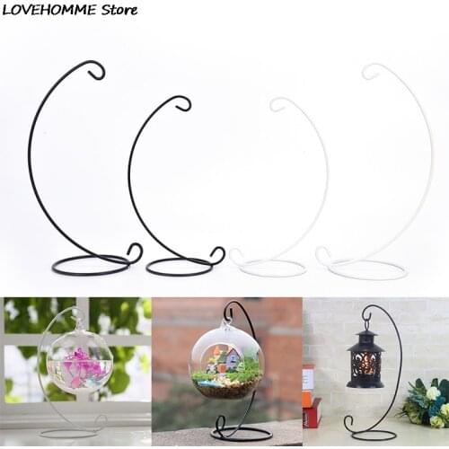 Retro Glass Ball Hanging Stand Candle Holder Wedding Iron Art Home Decoration Table Ball Lantern Candle Hanging Stand Holder