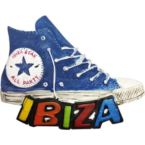 QIQIPP European Spanish Ibiza Islands tourist souvenirs sneakers tile refrigerator sticker with hand gift specials