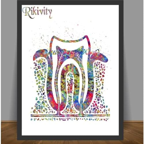 Rikivity Human Anatomy Molar Tooth Poster Prints Canvas Painting Medical Wall Art Pictures Home Wall Hanging Decoration Stickers