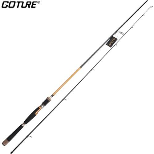 Goture Carbon Fiber Fishing Rod Lure Rods 2.1m 2.4m M Action Spinning Fishing Pole Bass Trout Fishing Sea Rod
