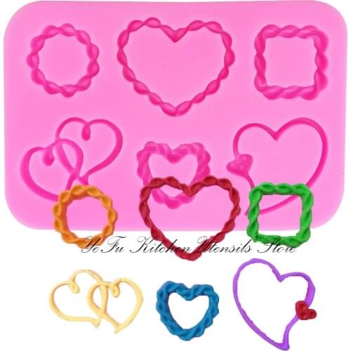 Sweet Heart Shape Silicone Mold Fondant Sugarcraft Love Cake Decorating Baking Tools T1060