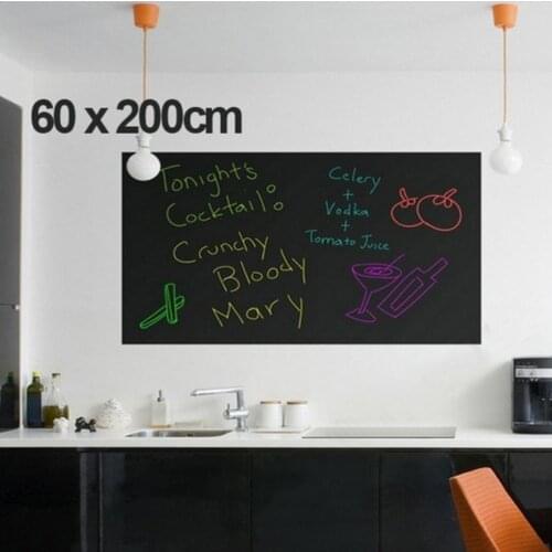 200 X 60cm Blackboard Stickers Chalk Board Removable Vinyl Draw Mural Decor Art Chalkboard Wall Sticker for Kids Rooms Durable