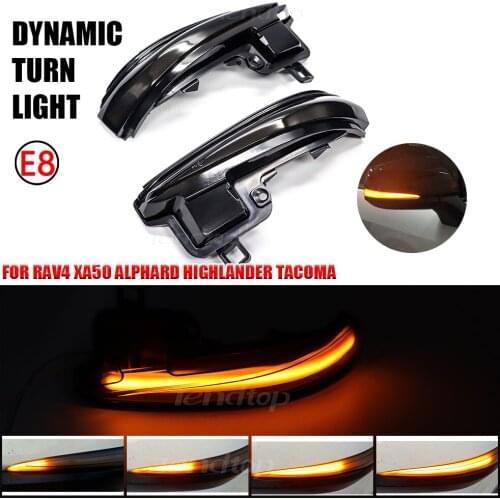 For Toyota Alphard Vellfire AH30 Tacoma 16-19 RAV4 2019-20 Highlander 2020 Dynamic Blinker LED Turn Signal Lights Indicator Lamp