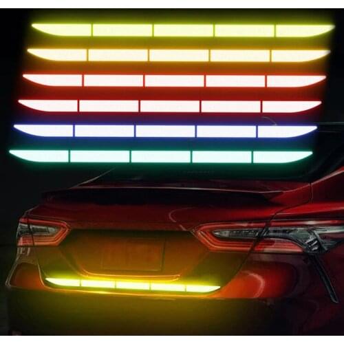 Car Reflective Sticker Warning Strip Trunk Traceless Protective For Volkswagen Golf 4 5 7 6 Honda Civic Accord Chevrolet Cruze