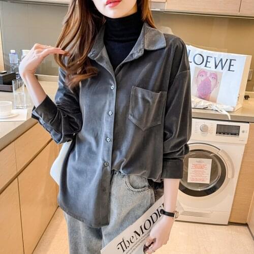 Женские вельветовые рубашки YIHERMI China At AliExpress