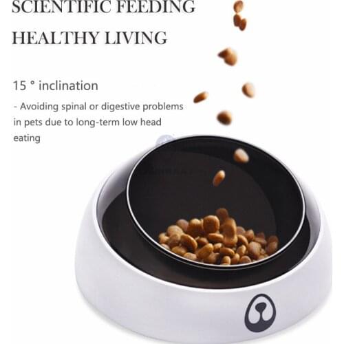 Neck Protection Pet Dog Cat Bowl Dual Purpose Pet Water or Food Double Bowl Antiskid Pet Dog Food Bowl Leakproof Cat Water Bowl