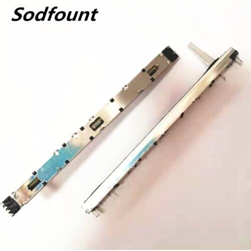 1pcs 128mm long narrow body dual-channel B10K mixer fader B103 straight sliding potentiometer 100 stroke handle 20mm high