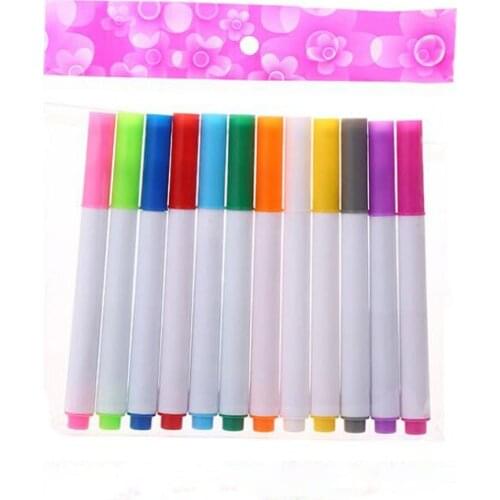 12 Colors Color Painting Pen Water-soluble Dust-free Blackboard Erasable Lamp Board Pen Environmental Protection Liquid Chalk